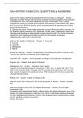 GA HISTORY EXAM CSU QUESTIONS & ANSWERS