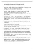 GEORGIA HISTORY EXAM STUDY GUIDE