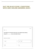 AVIT 208 BLOCK EXAM 1 QUESTIONS WITH 100&percnt; SOLVED ANSWERS 2025&excl;&excl;