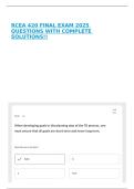 RCEA 420 FINAL EXAM 2025 QUESTIONS WITH COMPLETE SOLUTIONS&excl;&excl;