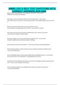 AMMO CDC&rsquo;S SELF TEST QUESTIONS WITH CORRECT ANSWERS 2025-2026