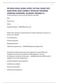 NP ROLE FINAL EXAM LATEST ACTUAL EXAM TEST QUESTIONS AND CORRECT DETAILED ANSWERS &lpar;VERIFIED ANSWERS&rpar; &vert;ALREADY GRADED A&plus;
