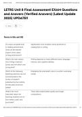 LETRS Unit 8 Final Assessment EXAM Questions and Answers &lpar;Verified Answers&rpar; &lpar;Latest Update 2025&rpar; UPDATE&excl;&excl;