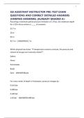 SSI ASSISTANT INSTRUCTOR PRE-TEST EXAM QUESTIONS AND CORRECT DETAILED ANSWERS &lpar;VERIFIED ANSWERS&rpar; &vert;ALREADY GRADED A&plus;