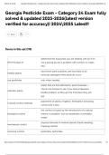 Georgia Pesticide Exam - Category 24 Exam fully solved & updated 2025-2026&lpar;latest version verified for accuracy&rpar;&vert; 20242025 Latest&excl;&excl;