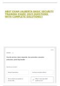 ABST EXAM &lpar;ALBERTA BASIC SECURITY TRAINING EXAM&rpar; 2025 QUESTIONS WITH COMPLETE SOLUTIONS&excl;&excl;