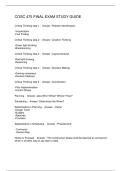 COSC 475 FINAL EXAM STUDY GUIDE