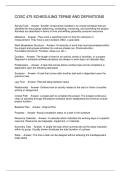 COSC 475 SCHEDULING TERMS AND DEFINITIONS
