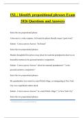 IXL &vert; Identify prepositional phrases Exam 2026 Questions and Answers