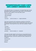 PATHOPHYSIOLOGY EXAM 3 WITH 100&percnt; CORRECT ANSWERS 2025