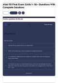 Afab 110 Final Exam &lpar;Units 1- 16&rpar;&ndash; Questions With Complete Solutions