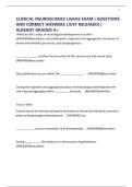 CLINICAL NEUROSCIENCE USAHS EXAM &vert; QUESTIONS AND CORRECT ANSWERS &lpar;JUST RELEASED&rpar; &vert; ALREADY GRADED A&plus;