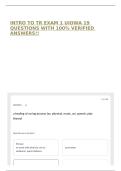 INTRO TO TR EXAM 1 UIOWA 19 QUESTIONS WITH 100&percnt; VERIFIED ANSWERS&excl;&excl;