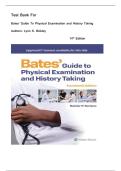 Test Bank For Bates' Guide To Physical Examination and History Taking 14th Edition by  Rainier P&period; Soriano&lpar; All Chapters Covered&rpar; 