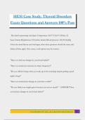 HESI Case Study&colon; Thyroid Disorders Exam Questions and Answers 100&percnt; Pass