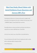 Hesi Case Study&semi; Heart Failure with Atrial Fibrillation Exam Questions and Answers 100&percnt; Pass