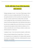 FAML 400 Quiz Exam 2026 Questions and Answers