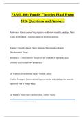 FAML 400&colon; Family Theories Final Exam 2026 Questions and Answers