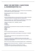 BMSC 200 MIDTERM 1 QUESTIONS & ANSWERS&lpar;RATED A&plus;&rpar;