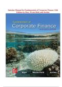 Solution Manual for Fundamentals of Corporate Finance 13th Edition by Ross&comma; Westerfield&comma; and Jordan