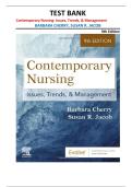Contemporary Nursing Test Bank 9th Edition &vert; Cherry & Jacob