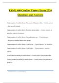 FAML 400 Conflict Theory Exam 2026 Questions and Answers