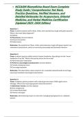 NCCAOM Biomedicine Board Exam Complete Study Guide &vert; Comprehensive Test Bank&comma; Practice Questions&comma; Verified Answers&comma; and Detailed Rationales for Acupuncture&comma; Oriental Medicine&comma; and Herbal Medicine Certification &lpar;Updated 2025&ndash;2026 Edition&rpar;