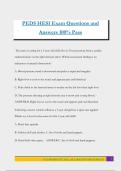 PEDS HESI Exam Questions and Answers 100&percnt; Pass