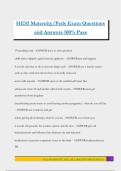 HESI Maternity&sol;Peds Exam Questions and Answers 100&percnt; Pass