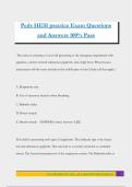 Peds HESI practice Exam Questions and Answers 100&percnt; Pass