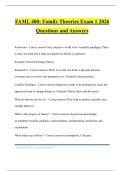 FAML 400&colon; Family Theories Exam 1 2026 Questions and Answers