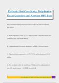 Pediatric Hesi Case Study&colon; Dehydration Exam Questions and Answers 100&percnt; Pass