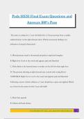 Peds HESI Final Exam Questions and Answers 100&percnt; Pass