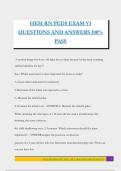 HESI RN PEDS EXAM V1 QUESTIONS AND ANSWERS 100&percnt; PASS