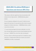 PEDS HESI Bundled Exams Questions and Answers 100&percnt; Pass &vert;Verified and Updated