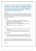 CAPSTONE ATI RN NURSING CARE OF CHILDREN  2025-2026 &sol; NURSING CARE OF CHILDREN CAPSTONE  &sol; PEDS ACTUAL EXAM TEST BANK 250 QUESTIONS  AND CORRECT DETAILED ANSWERS  &lpar;VERIFIED ANSWERS&rpar; &vert;ALREADY GRADED A&plus;  