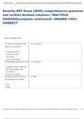 Security BST Exam &lpar;2025&rpar; comprehensive questions  and verified detailed solutions &lpar; MULTIPLE  CHOICES&rpar;&vert;complete solutions&vert;A&plus; GRADED &vert;100&percnt;  CORRECT