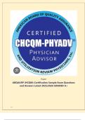 ABQAURP &lpar;HCQM&rpar; Certification Sample Exam Questions and Answers Latest 2025&sol;2026 GRADED A&plus;