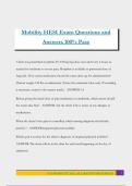 Mobility HESI Exam Questions and Answers 100&percnt; Pass