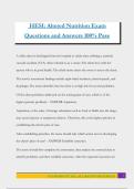 HESI&colon; Altered Nutrition Exam Questions and Answers 100&percnt; Pass