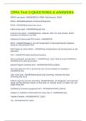 CPPA Test 2 QUESTIONS & ANSWERS