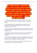 NYC RMO EXAM&comma; CHAPTER 23 &lpar;Electricity Fundamentals&rpar; EXAM REVIEW QUESTIONSWITH CORRECT SOLUTIONS UPDATED 2025&sol;2026 SYLLABUS ALREADY GRADED&excl;&excl;100&percnt; GUARANTEED PASS&excl;&excl;&excl;<<BRAND NEW VERSION>>