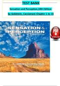 Sensation and Perception&comma;10th Edition by Goldstein&comma; Cacciamani Chapter 1 to 15