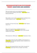 Michigan Esthetician State Board &ndash; Theory Questions and Answers &lpar;Complete Exam Preparation Material&rpar;