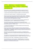 CPPA&comma; MODULE 3 QUESTIONS & ANSWERS&vert;&vert; 2025 LATEST UPDATE&vert;&vert; VERIFIED A&plus;