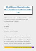 RN 2&period;0-Elsevier Adaptive Quizzing- HESI Prep Questions and Answers 100&percnt; Pass