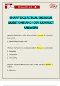 SHARP EKG ACTUAL 2025&sol;2026 QUESTIONS AND 100&percnt; CORRECT ANSWERS