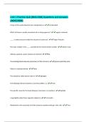 Unit 1 Practice Quiz &lpar;BIOL1306&rpar; Questions and Answers  &lpar;2025&sol;2026&rpar;  A type of fat usually liquid at room temperature is      unsaturated&period;  Which of these is usually associated with a living organism&quest;      &lowbar;&lowbar;&lowbar;&lowbar; is water pressure inside the vacuole of a pla