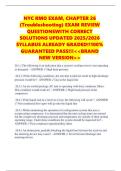 NYC RMO EXAM&comma; CHAPTER 26 &lpar;Troubleshooting&rpar; EXAM REVIEW QUESTIONSWITH CORRECT SOLUTIONS UPDATED 2025&sol;2026 SYLLABUS ALREADY GRADED&excl;&excl;100&percnt; GUARANTEED PASS&excl;&excl;&excl;<<BRAND NEW VERSION>>