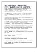 NUTR 280 EXAM 2 JMU LATEST STUDY QUESTIONS AND ANSWERS